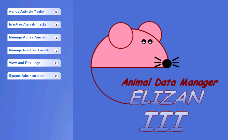 Screenshot of Elizan III startup page